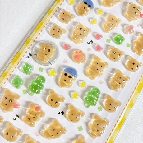 【POP OP POPCORN STICKER】 《カムジャ/カムジャって呼んでね(イエロー)》ステッカーシール