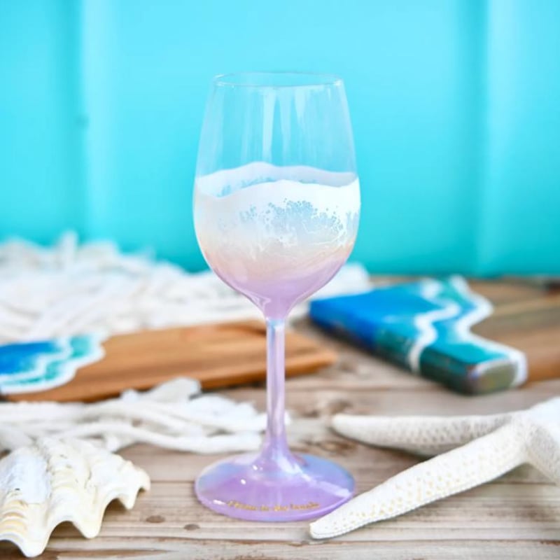 ブラジル　レジングラス Wave resin glass ワイングラス | Ocean in the hands®︎