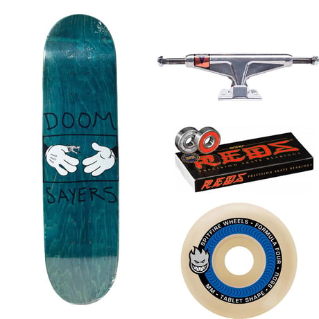 スケボー 7.5インチ コンプリート ドゥームセイヤーズ スケボー デッキ DOOM SAYERS TOON SHAKE MINI Blue 7.5