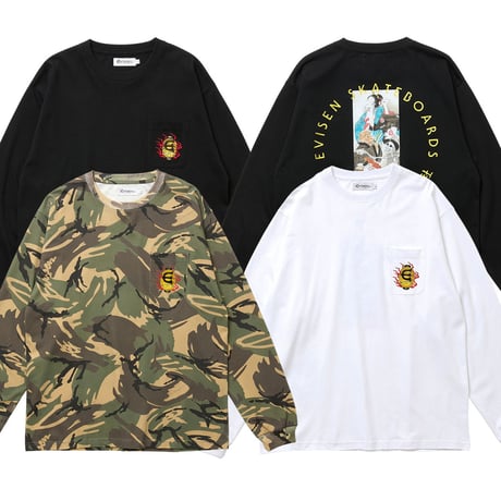 EVISEN SKATEBOARDS HYAKKI YAENZU LS TEE 26FW_T02