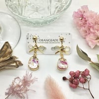 【ORANGEADE】ジュエルカットドロップイヤリング　B1491-240