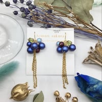 【temari_sakura】ブルーベリーピアス B1598-221