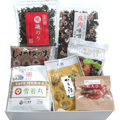 酒田 夢の俱楽オリジナル【ふるさとの味セット】化粧箱入