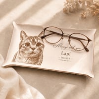 【うちの子レザートレイ】本革に愛犬・愛猫を刻印｜名入れ・記念日入り｜メモリアルギフト