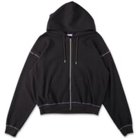 WAFFLE ZIP UP HOODIE (COOMEFW26CS02) SMOKY GREY