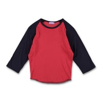 COTTON RAGRAN TEE (COOMEFW26CS04) BURGUNDY x NAVY