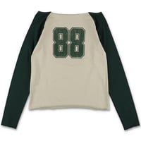 RAGLAN CUT OFF TEE (COOMEFW26CS05) DUSTY GREEN x GREEN