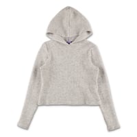 KNIT HOODIE (COOMEFW26CS01) LIGHT GREY