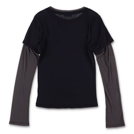 SHEER LAYERED TOP (COOMEFW26CS03) DARK NAVY