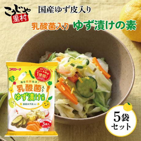 乳酸菌入り ゆず漬けの素 48g（16g×3）×5袋セット