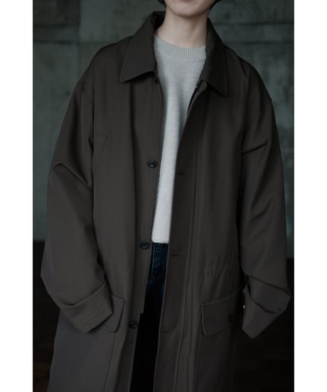 BISOWN / WOOL COTTON GAME COAT(KHAKI)