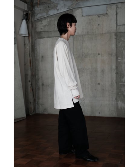 ANSNAM / Honeycomb Crewneck Longsleeve(Oatmeal)