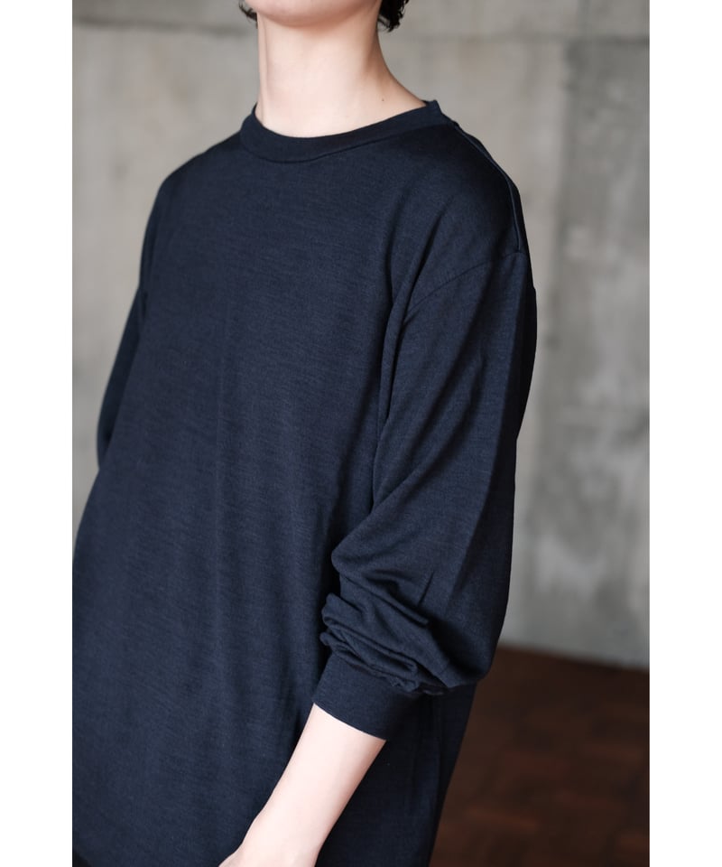 LIFiLL / Woolish Longsleeve Tee(Navy) | PARK