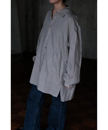 BISOWN / SZ BOIL COTTON SMOCK SHIRTS(BROWN HOUNDSTOOTH)