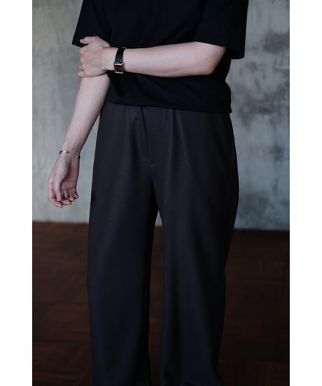 【26AW先行予約商品】 LIFiLL / Woolish Milled Smooth Relax Pants(Charcoal)