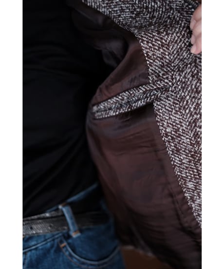 BISOWN /  LOOP TWEED SEAM POCKET BLOUSON(HERRINGBONE LOOP TWEED)