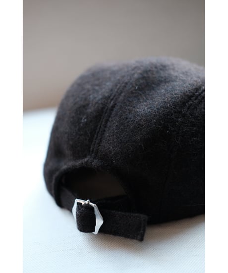 BISOWN / ALPACA DOUBLECLOTH CAP(DARK BROWN)