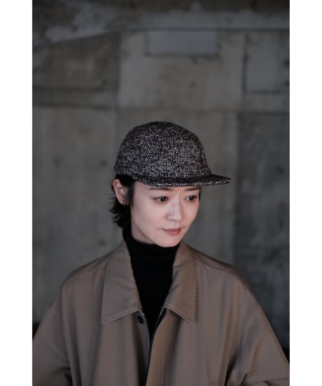 BISOWN / LOOP TWEED CAP(HERRINGBONE LOOP TWEED)