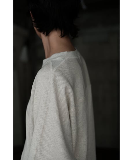 ANSNAM / Honeycomb Crewneck Longsleeve(Oatmeal)