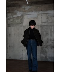 BISOWN / ALPACA DOUBLECLOTH SEAM POCKET BLOUSON(DARK BROWN)