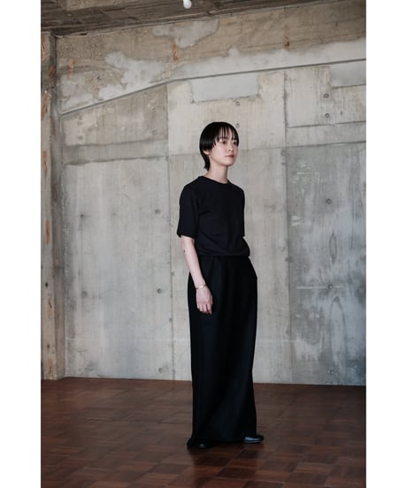 【26AW先行予約商品】LIFiLL / Woolish Milled Smooth Long Skirt(Black)