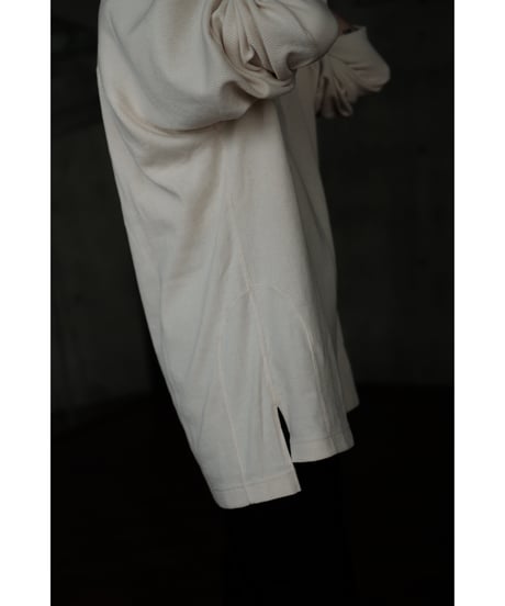 ANSNAM / Honeycomb Highneck Longsleeve(Cream)
