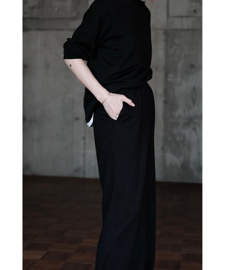 LIFiLL / Cottony Relax Wide Pants(Black)