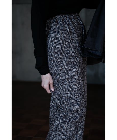 BISOWN / LOOP TWEED EASY WIDE PANTS(HERRINGBONE LOOP TWEED)