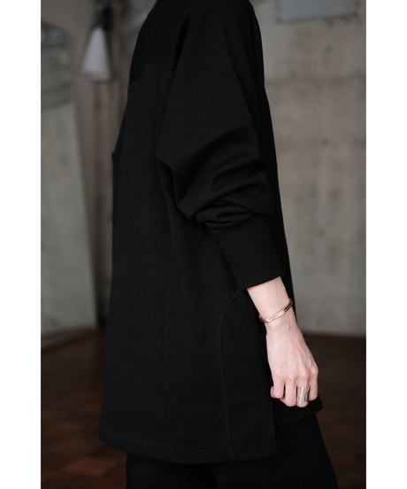 ANSNAM / Honeycomb Crewneck Longsleeve(Black)