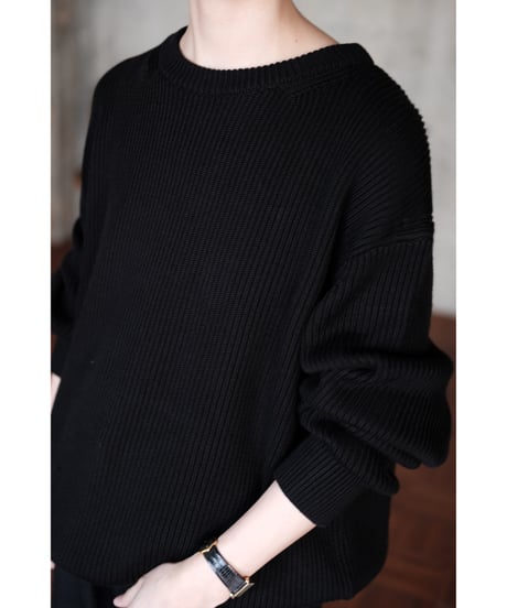 【26AW先行予約商品】LIFiLL / Cottony Crewneck Sweater(Black)