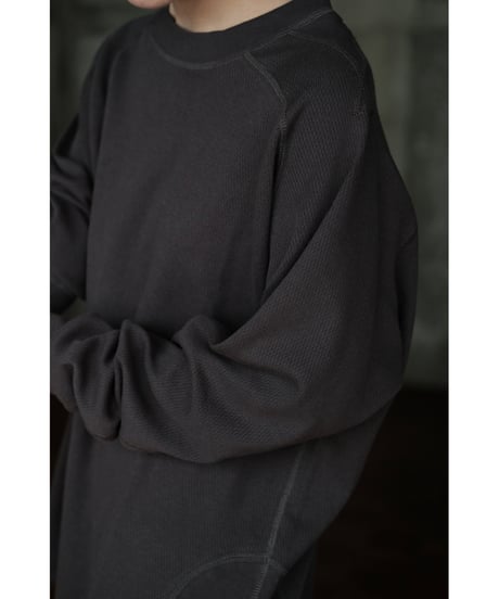 ANSNAM / Honeycomb Crewneck Longsleeve(Charcoal)
