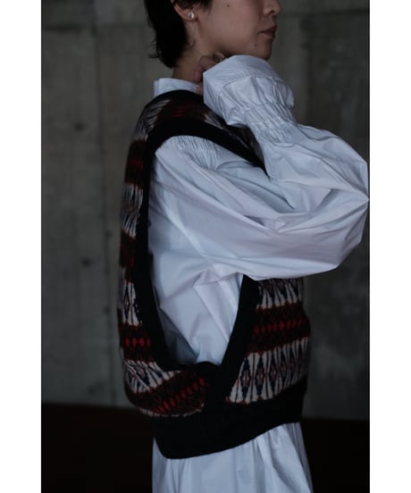 BISOWN / CASHMERE MIX PATTERN VEST(MIX)