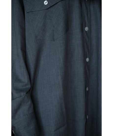 I am dork / Work Shirt(Cotton/Lt.Grey)
