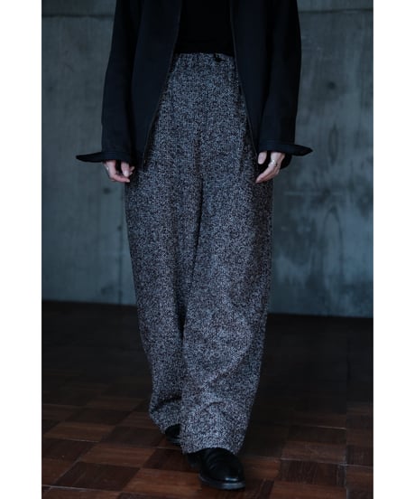 BISOWN / LOOP TWEED EASY WIDE PANTS(HERRINGBONE LOOP TWEED)