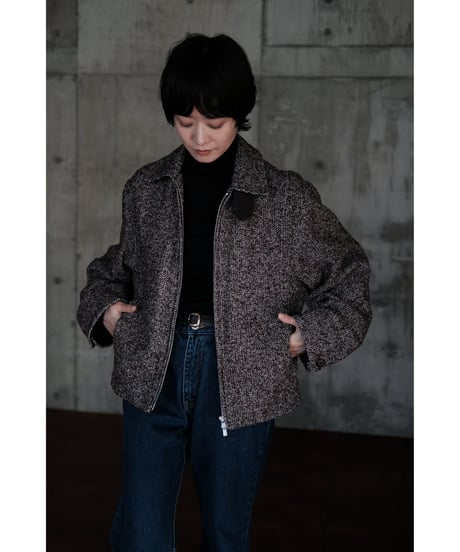 BISOWN /  LOOP TWEED SEAM POCKET BLOUSON(HERRINGBONE LOOP TWEED)