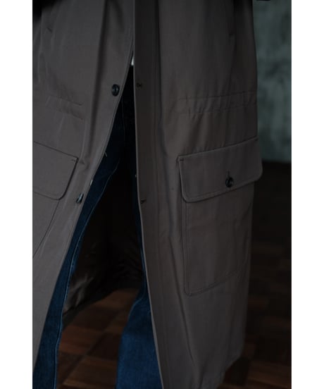 BISOWN / WOOL COTTON GAME COAT(KHAKI)