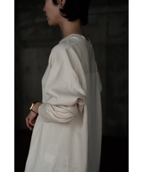 ANSNAM / Honeycomb Crewneck Longsleeve(Cream)