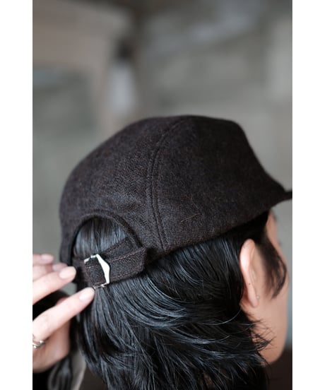 BISOWN / ALPACA DOUBLECLOTH CAP(DARK BROWN)