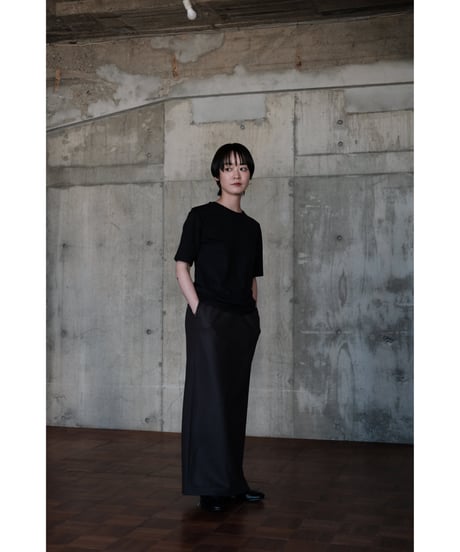【26AW先行予約商品】LIFiLL / Woolish Milled Smooth Long Skirt(Charcoal)