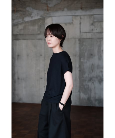 LIFiLL / Woolish French Sleeve Tee(Navy)