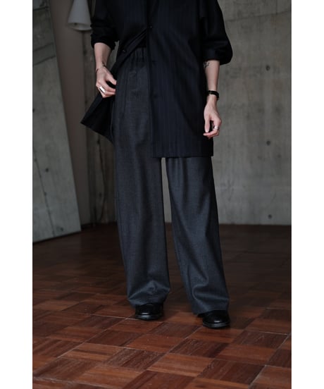 un/unbient / Easy Trousers(Mixed Grey)