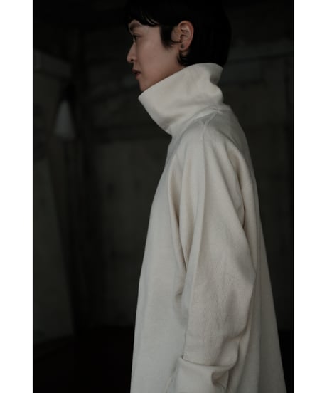 ANSNAM / Honeycomb Highneck Longsleeve(Cream)