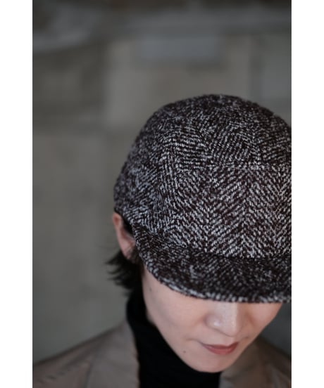 BISOWN / LOOP TWEED CAP(HERRINGBONE LOOP TWEED)