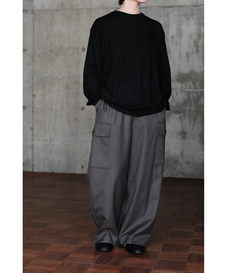 LIFiLL / Super200's Wool Longsleeve Tee(Black)