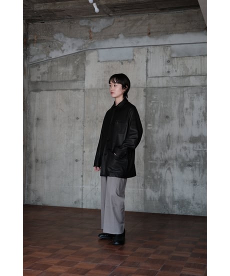 BISOWN / LUMB LEATHER HUNTING JACKET(Black)