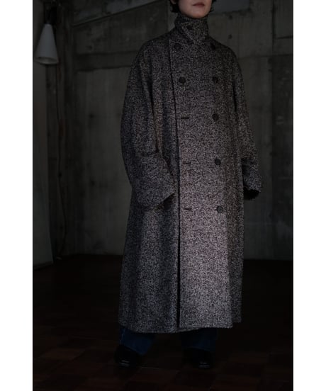 BISOWN / LOOP TWEED DOUBLE BLEASTED COAT(HERRINGBONE LOOP TWEED)