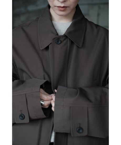 BISOWN / WOOL COTTON GAME COAT(KHAKI)