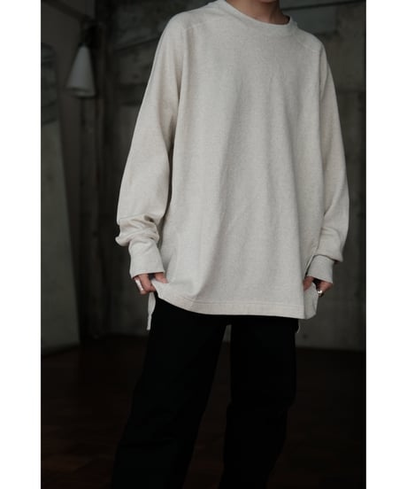 ANSNAM / Honeycomb Crewneck Longsleeve(Oatmeal)