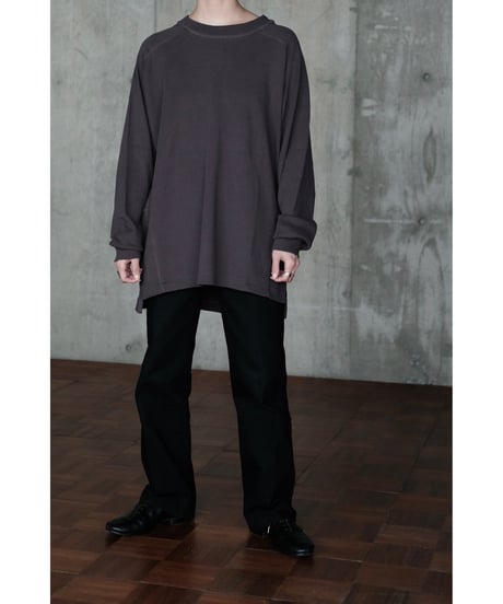 ANSNAM / Honeycomb Crewneck Longsleeve(Charcoal)