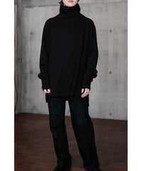 ANSNAM / Honeycomb Highneck Longsleeve(Black)